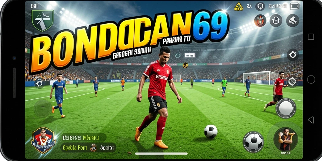 Tangkapan layar BONDAN69 menampilkan aksi sepak bola yang mendebarkan.