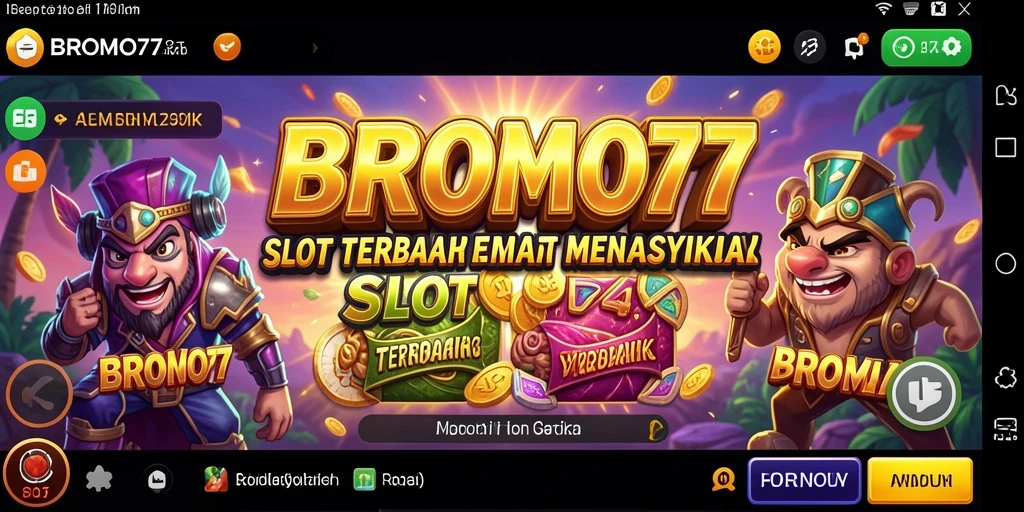 Tampilan gameplay Slot yang menegangkan dan seru di BROMO77.