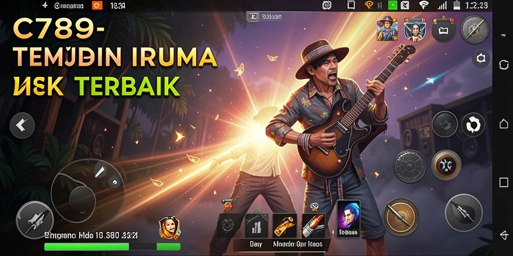 Tampilan screenshot C789 menampilkan gameplay penuh warna dan interaktif di dunia musik.