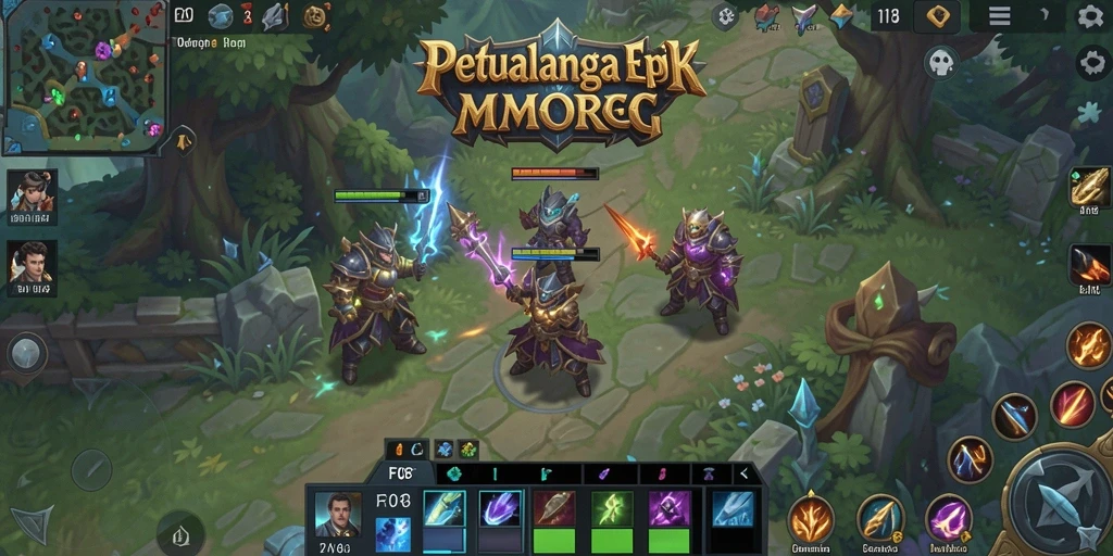 Menampilkan aksi seru di dunia petualangan MMORPG F08.