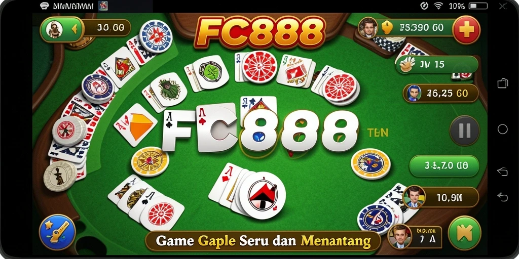 Screenshot gameplay FC888 yang menampilkan keseruan bermain Gaple.