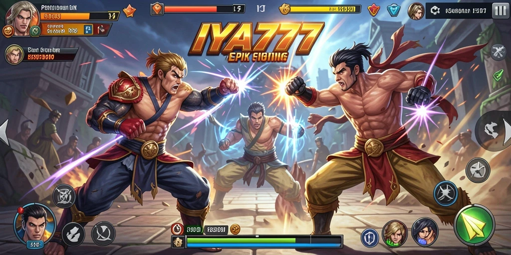 Gameplay IYA777 yang penuh aksi dan pertarungan seru.