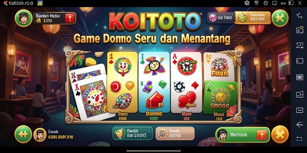 Screenshot menampilkan gameplay seru dalam permainan Domino KOITOTO.