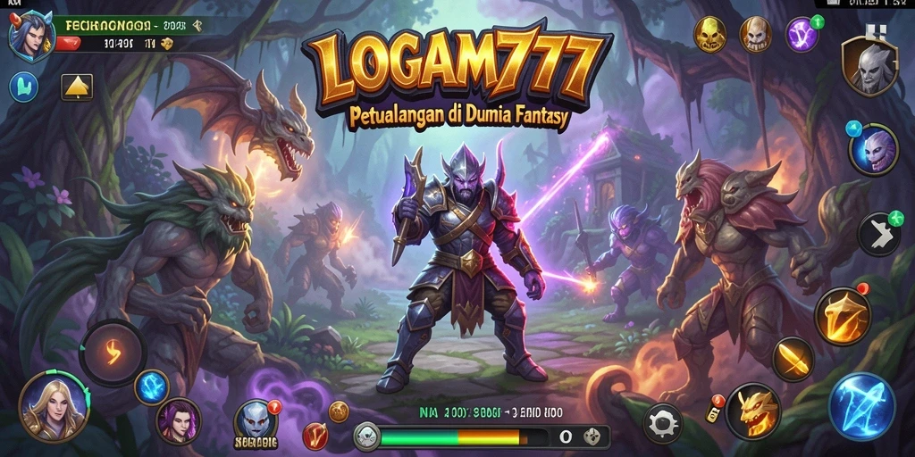Screenshot menampilkan aksi seru dalam dunia petualangan LOGAM777.