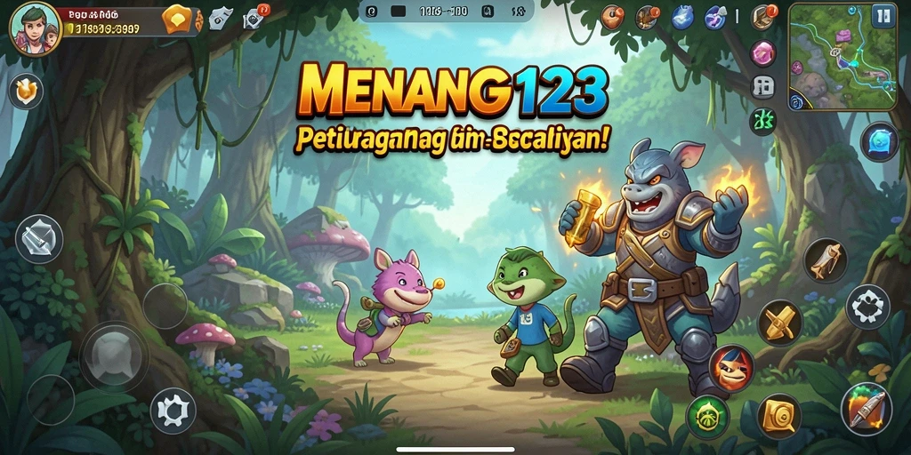Tampilan gameplay seru dalam game petualangan MENANG123.