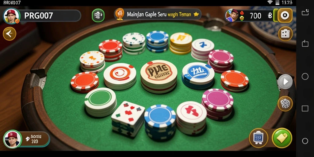 Tampilan seru gameplay Gaple di PRG007.