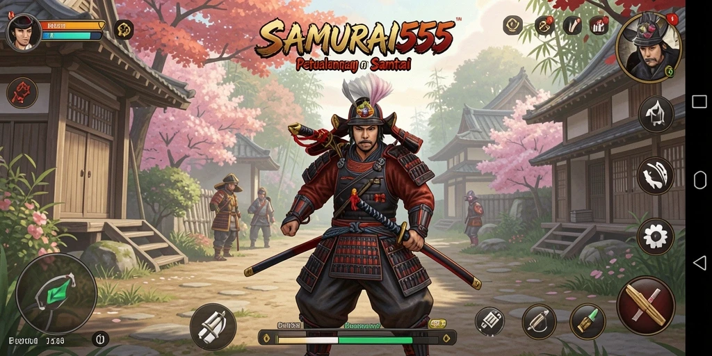 Screenshot SAMURAI555 menampilkan aksi seru dalam gameplay Casual.