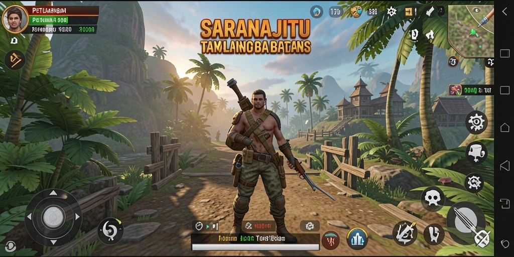 Tampilan gameplay SARANAJITU yang menampilkan eksplorasi dunia terbuka.