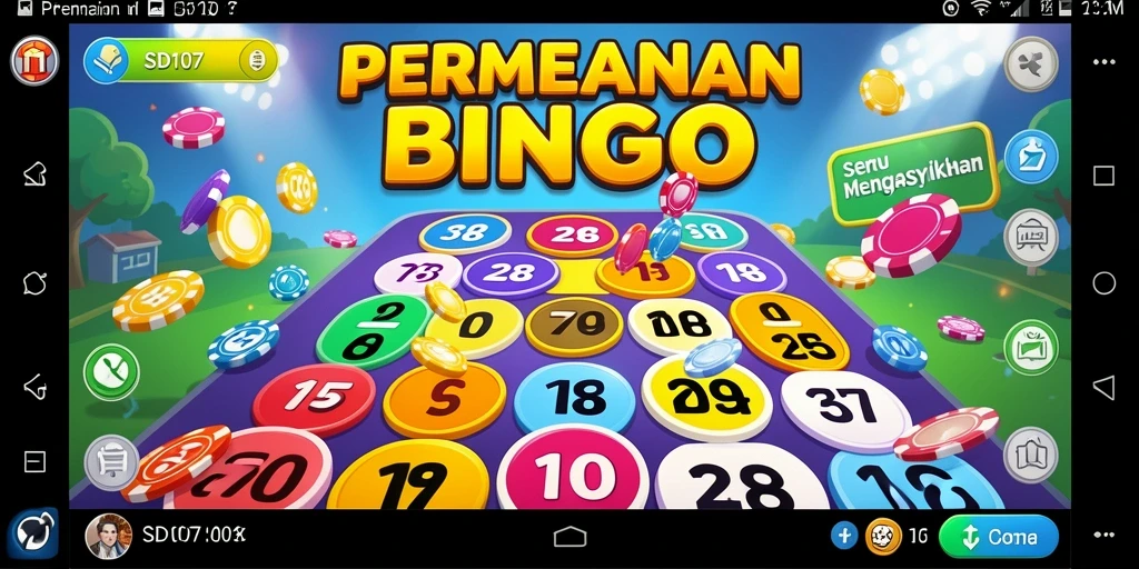 Tampilan utama gameplay Bingo di SD107 yang menarik.