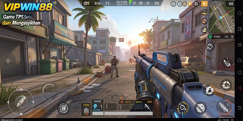 Screenshot gameplay VIPWIN88 menampilkan aksi tembak-menembak yang mendebarkan.