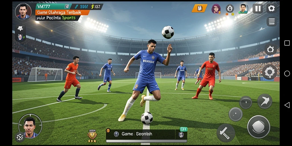 Screenshot utama VM777 menampilkan gameplay seru olahraga kompetitif.