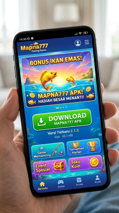 Tampilan antarmuka aplikasi mapna777 yang bersih dan mudah digunakan.